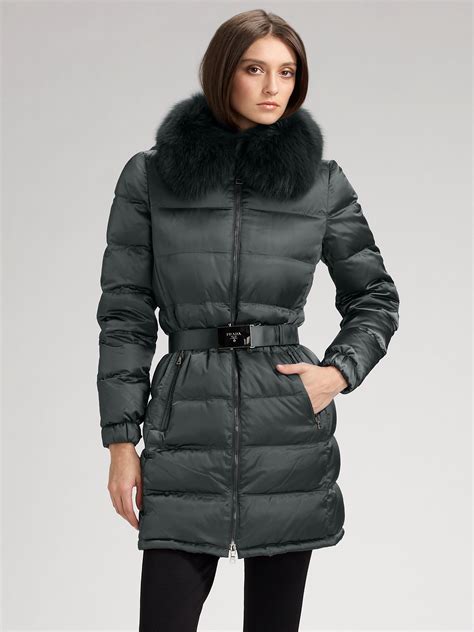 prada long black coat|prada winter jacket.